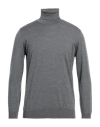 Simon Gray. Man Turtleneck Lead Size 3xl Merino Wool In Grey