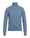 Simon Gray. Man Turtleneck Sky Blue Size L Cashmere In Blue