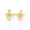 Simon Kemp Jewellers Men's Clef Cufflinks Eighteen Carat Gold On Sterling Silver