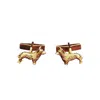 Simon Kemp Jewellers Men's Corgi Cufflinks In Eighteen Carat Gold On Silver
