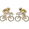 Simon Kemp Jewellers Men's Cyclist Cufflinks In. Eighteen Carat Gold On Solid Sterling Silver