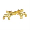 Simon Kemp Jewellers Men's Golden Labrador Cufflinks In Eighteen Carat Gold On Solid Sterling Silver In Gold