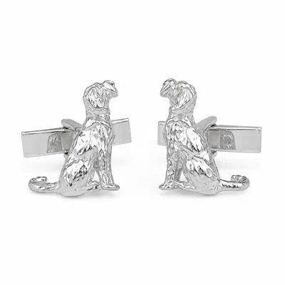 Simon Kemp Jewellers Men's Labradoodle Cufflinks In Solid Sterling Silver