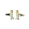 Simon Kemp Jewellers Men's Lighthouse Cufflinks In Solid Sterling Silver And Eighteen Carat Gold Vermeil