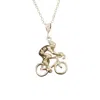 Simon Kemp Jewellers Men's Nine Carat Solid Gold Cyclist Pendant