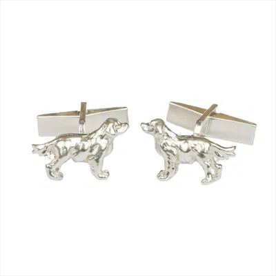 Simon Kemp Jewellers Men's Solid Sterling Silver Retriever Cufflinks