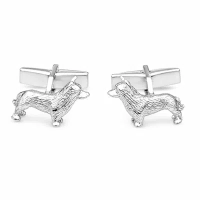 Simon Kemp Jewellers Men's Sterling Silver Corgi Cufflinks