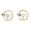 Simon Kemp Jewellers Men's Vintage Steering Wheel Cufflinks Eighteen Carat Gold On Sterling Silver