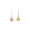 Simon Kemp Jewellers Women's Arum Lily Earrings Eighteen Carat Gold On Silver