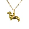 Simon Kemp Jewellers Women's Dachshund Pendant Eighteen Carat Gold On Solid Sterling Silver