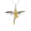 Simon Kemp Jewellers Women's Fairy With Attitude Pendant Eighteen Carat Gold On Solid Sterling Silver