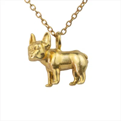 Simon Kemp Jewellers Women's French Bulldog Pendant Eighteen Carat Gold On Solid Sterling Silver Pendant