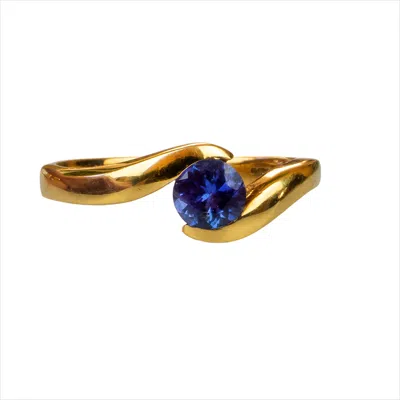 Simon Kemp Jewellers Women's Purple Nine Carat Gold Triple A Grade Tanzanite Fine Jewellery  Ring