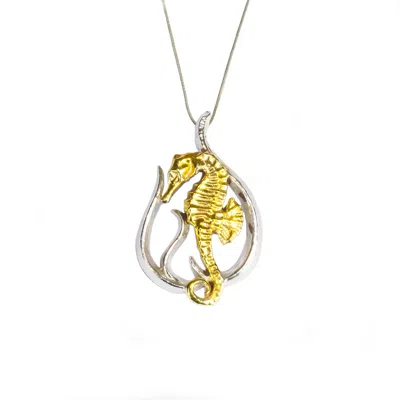 Simon Kemp Jewellers Women's Seahorse Pendant Eighteen Carat Gold On Solid Sterling Silver
