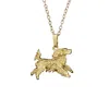 Simon Kemp Jewellers Women's Spaniel Pendant In Eighteen Carat Gold On Sterling Silver