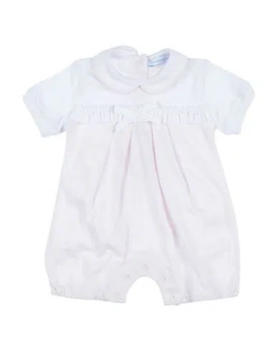 Simon Mignon Newborn Girl Baby Jumpsuits & Overalls Light Pink Size 3 Cotton, Elastane In White