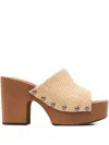 Simon Miller 110mm Stud-detail Heeled Sandals In Brown