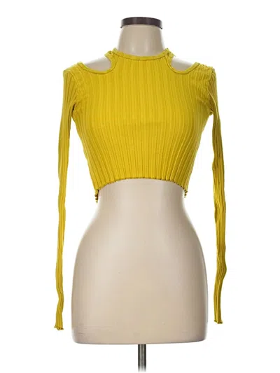 Pre-owned Simon Miller 3/4 Sleeve Turtleneck In Yellow