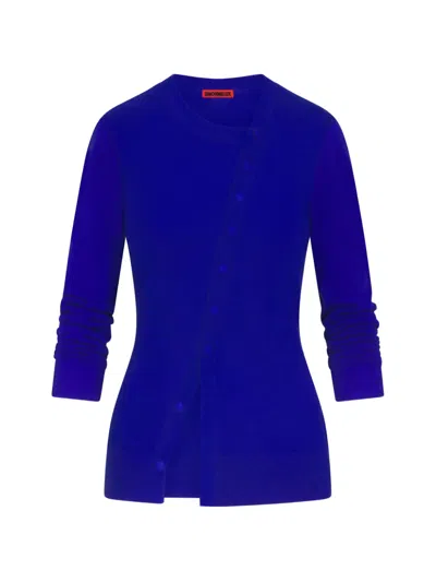 Simon Miller Ada Asymmetrical Cardigan In Blue