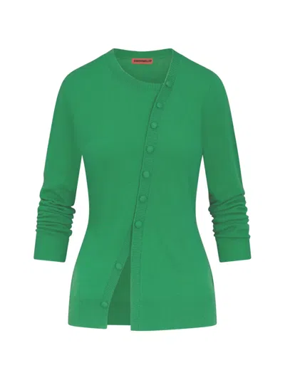 Simon Miller Ada Asymmetrical Cardigan In Green