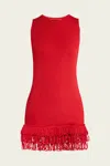 Simon Miller Albers Knit Mini Dress In Lucky Red