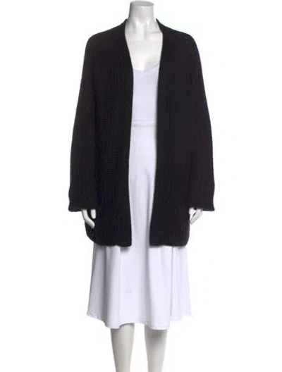Pre-owned Simon Miller Alpaca Open Front Sweater In Black