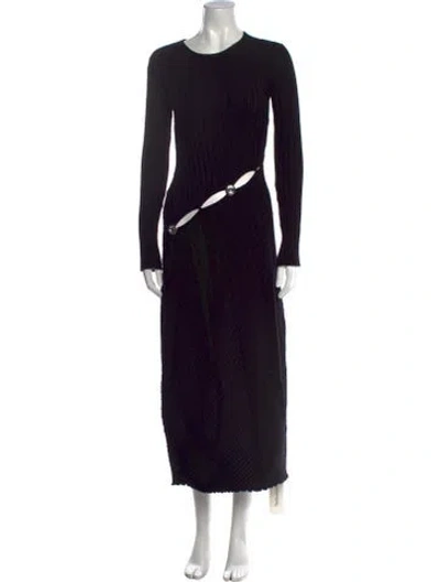 Pre-owned Simon Miller Animal Print Long Dress In Black