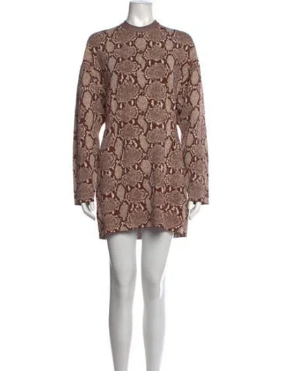 Pre-owned Simon Miller Animal Print Midi Length Dress In Neutrals