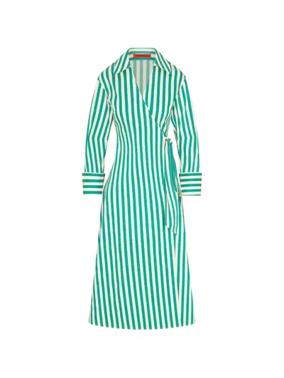 Simon Miller Anya Striped Maxi Dress In Green