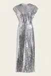 SIMON MILLER ARGAN SEQUIN DRESS IN SATELLITE SILVER