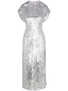 Simon Miller Argan Sequin Dress In Silver
