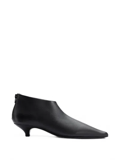 Simon Miller Arrow Leather Ankle Boots In Black