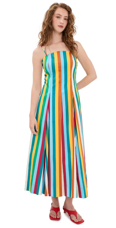 Simon Miller Astrid Poplin Dress Vibrant Multi Stripe