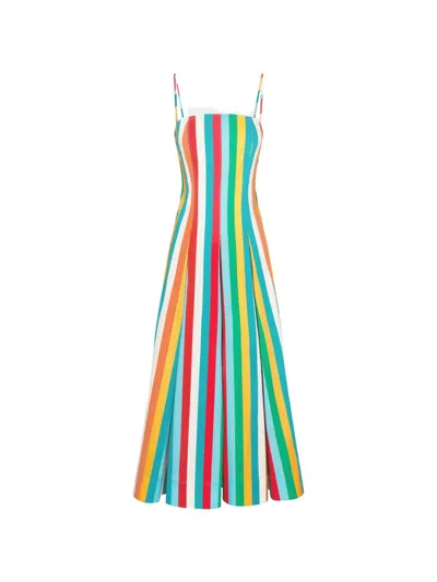 Simon Miller Astrid Stripe-print Midi Dress In Multi