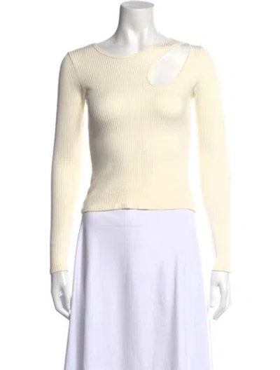 Pre-owned Simon Miller Asymmetrical Long Sleeve Top In Neutrals