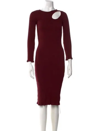 Pre-owned Simon Miller Asymmetrical Midi Length Dress In Burgundy