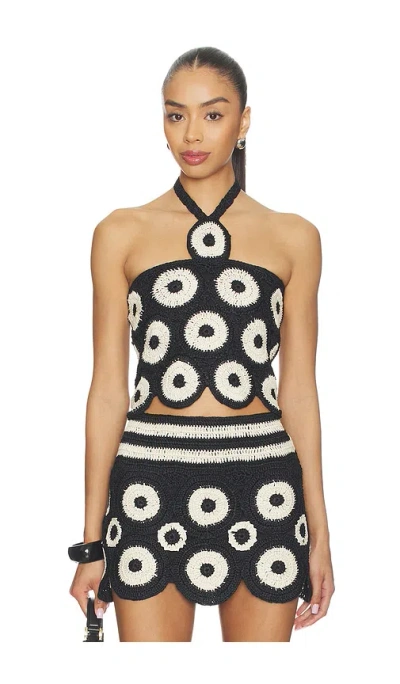 Simon Miller Atlas Crochet Top In Black