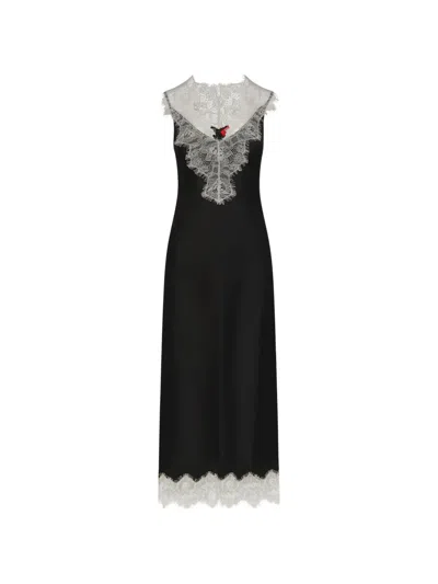 Simon Miller Bea Lace-trimmed Midi Dress In Black
