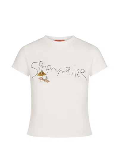 Simon Miller Beach Logo-graphic Cotton T-shirt In White