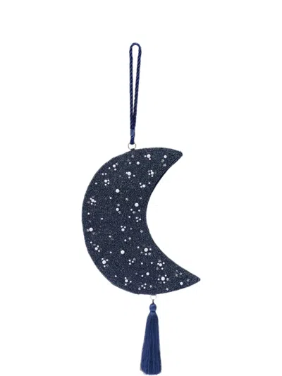 Simon Miller Beaded Crescent Wristlet Bag In Black