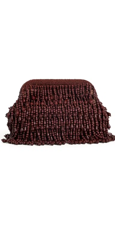 Simon Miller Beaded Drop Clutch Chocolate In Brown