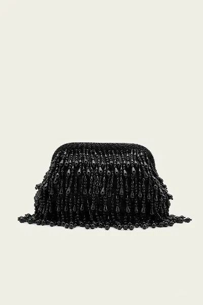 Simon Miller Beaded Drop Clutch In Black
