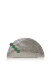Simon Miller Beaded Lune Clutch In Silver