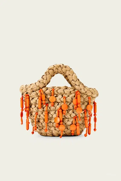 Simon Miller Beaded Shelly Bag In Natural Orange In Neutral