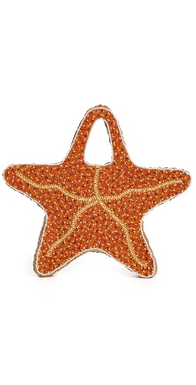 Simon Miller Beaded Starfish Bag Orange/natural