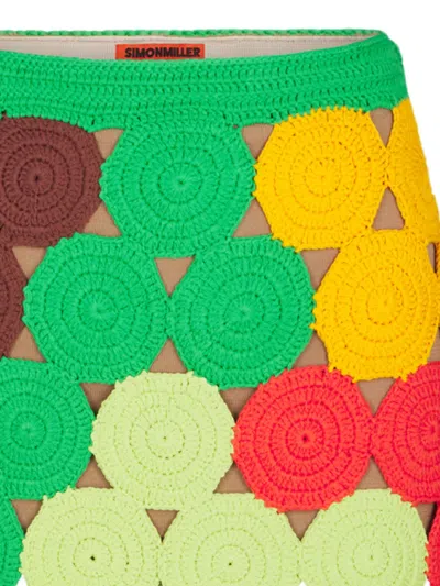 Simon Miller Beep Beep Crochet Mini Skirt In Multi