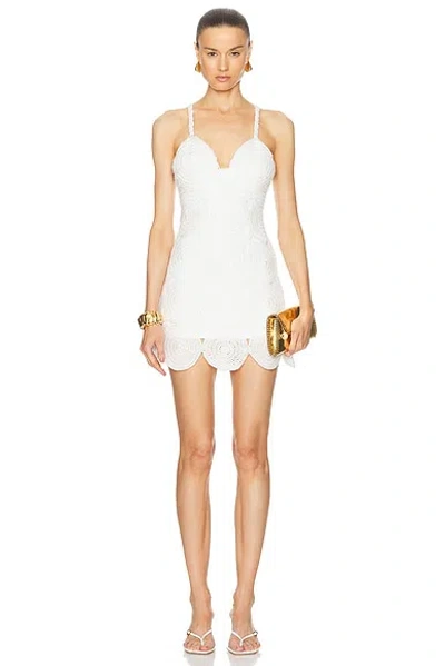 Simon Miller Beep Beep Mini Dress In Pearl