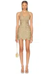 Simon Miller Beep Beep Mini Dress In Star Gold