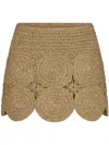 Simon Miller Beep Beep Mini Skirt In Gold