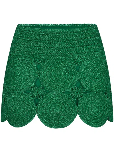 Simon Miller Beep Beep Mini Skirt In Green
